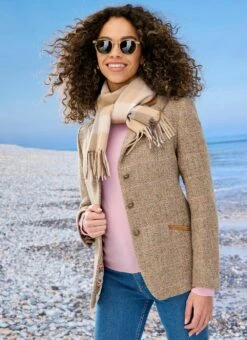 Rona Sand Overcheck HARRIS TWEED® Ladies' Jacket