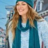 Kingfisher Cable Knit Scarf
