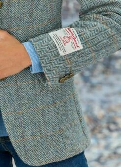 Iona Light Blue Overcheck HARRIS TWEED® Ladies' Jacket -The Edinburgh Woollen Mill 56386pvl 393e1f4609f1768