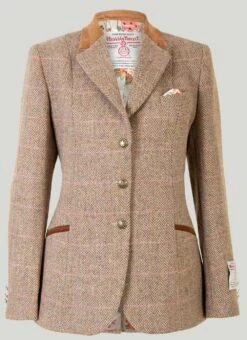 Rona Sand Overcheck HARRIS TWEED® Ladies' Jacket 6 Rona Sand Overcheck HARRIS TWEED® Ladies' Jacket -The Edinburgh Woollen Mill 56417pvl 533511ba7563af3