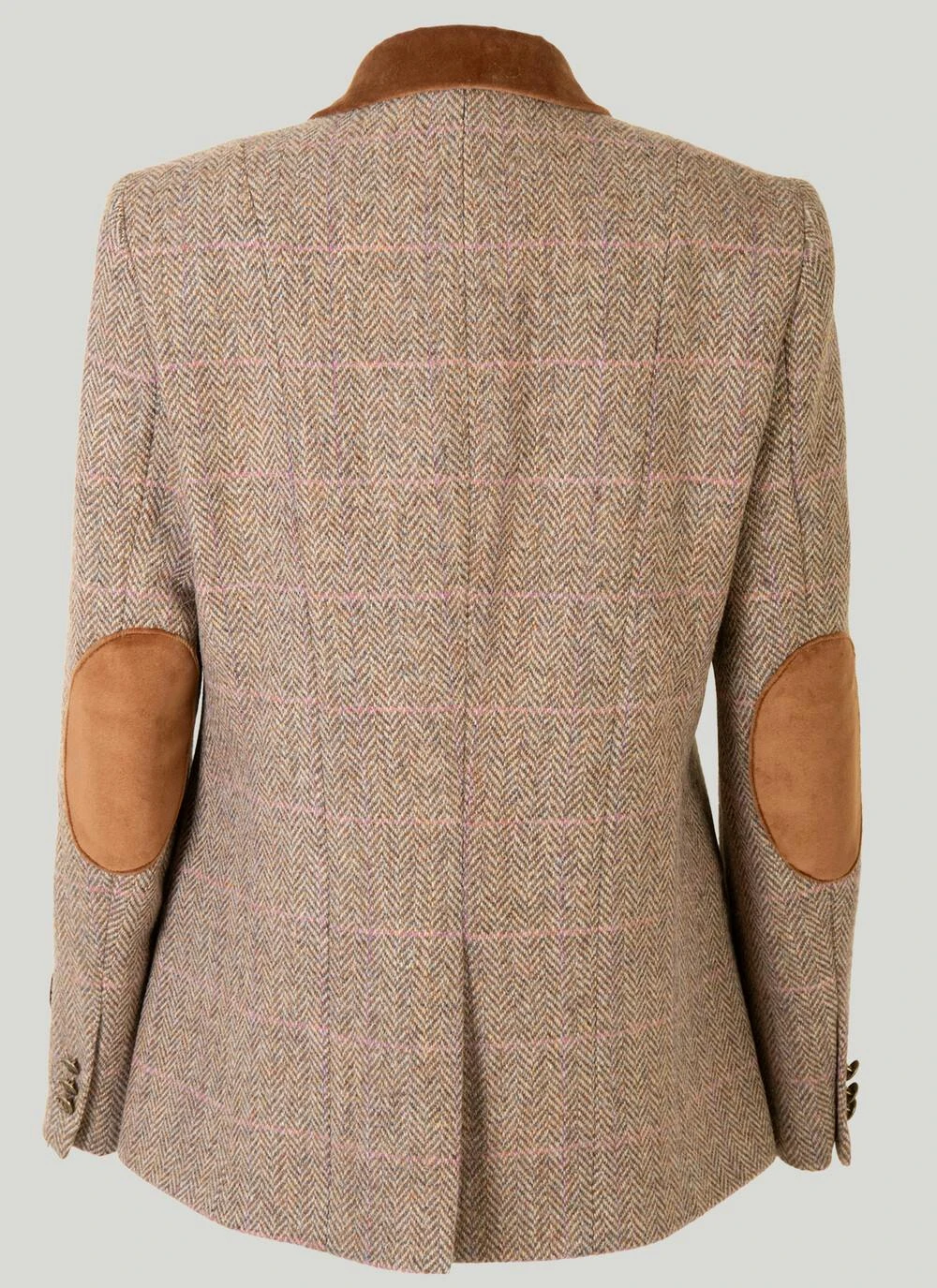 Rona Sand Overcheck HARRIS TWEED® Ladies' Jacket 4 Rona Sand Overcheck HARRIS TWEED® Ladies' Jacket - Image 4