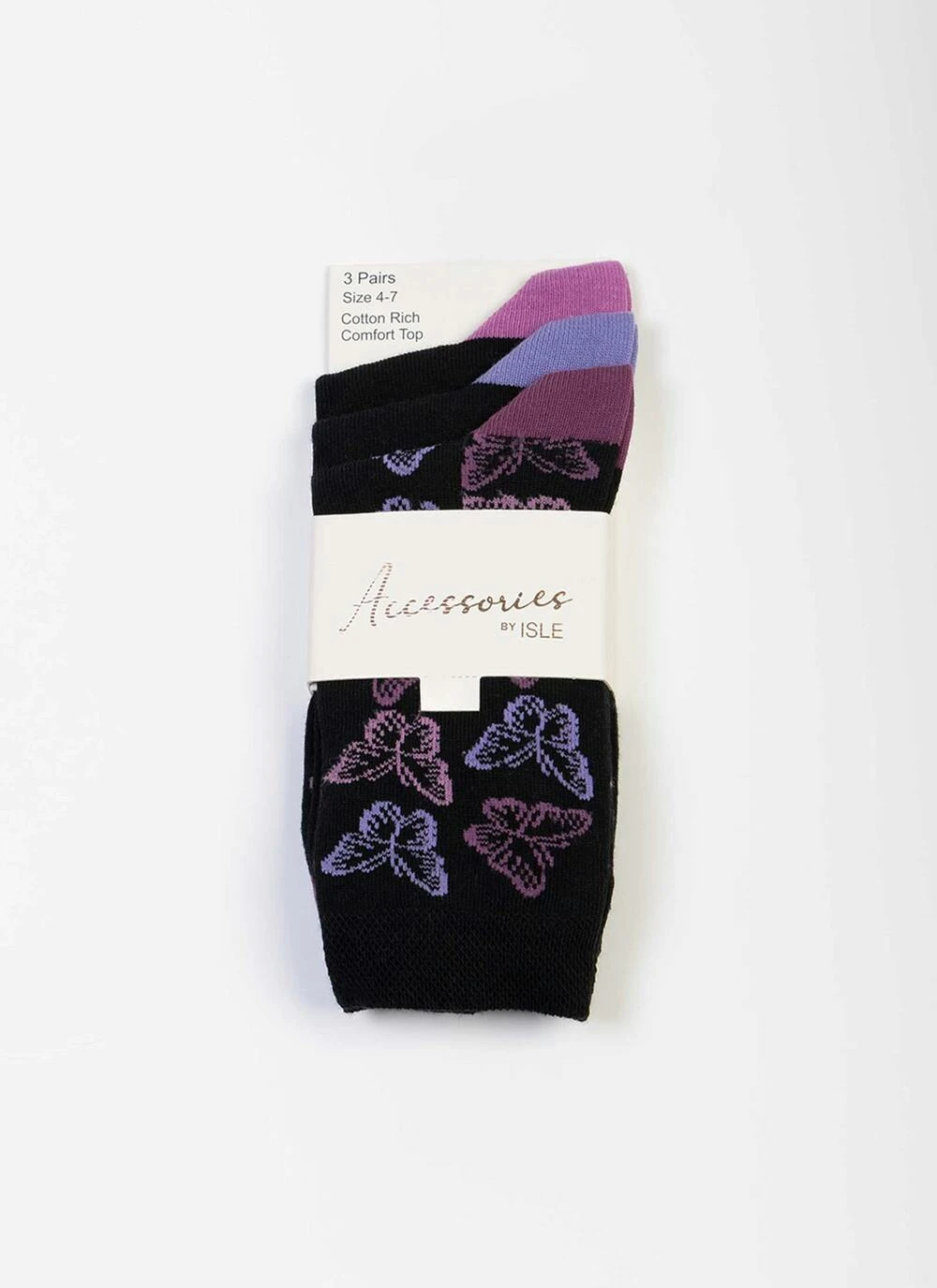 3 Pack Butterfly Socks 2 3 Pack Butterfly Socks - Image 2