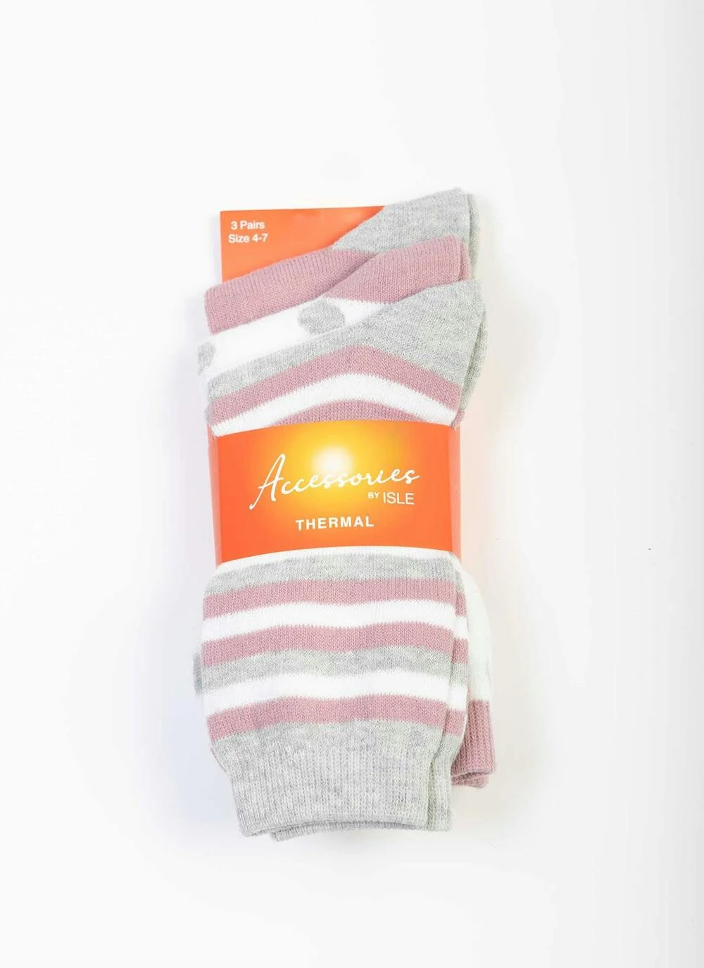 3 Pack Pink Thermal Socks 2 3 Pack Pink Thermal Socks - Image 2
