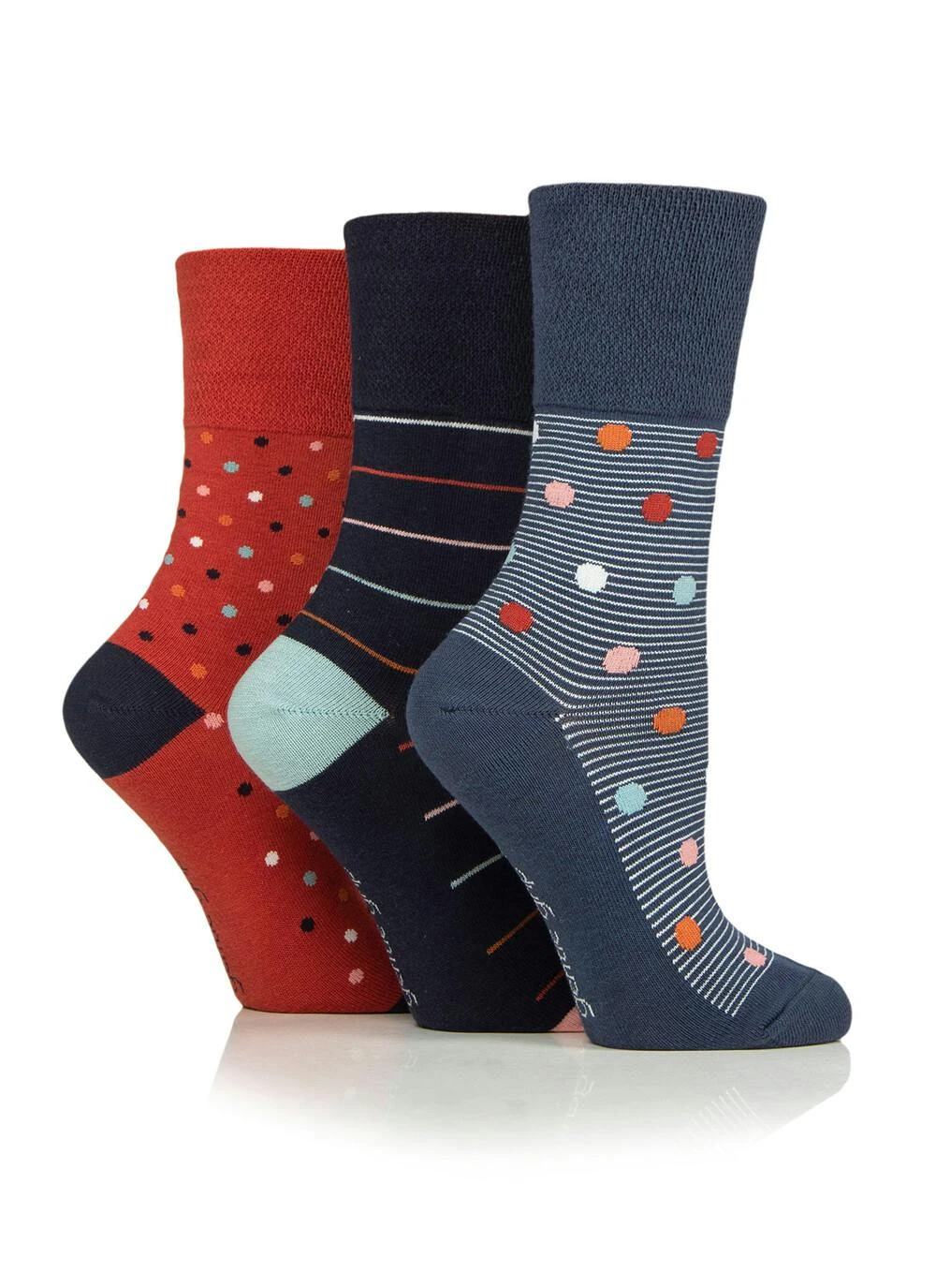 3 Pack Heritage Spot / Stripe Socks 1 3 Pack Heritage Spot / Stripe Socks