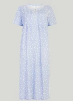 Cotton Rich Keyhole Neck Nightdress