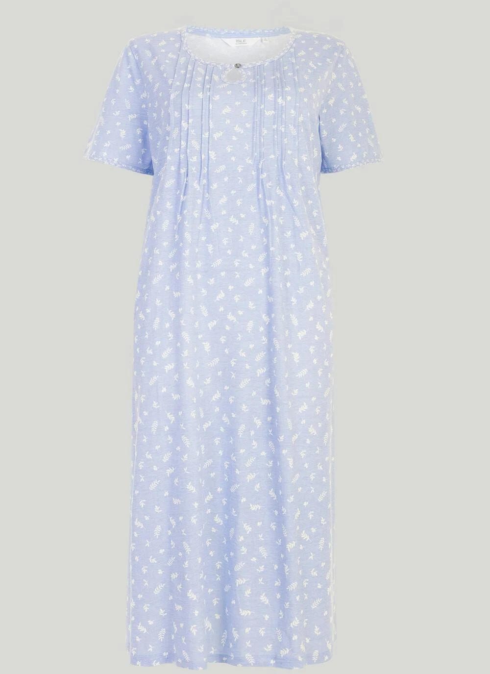 Cotton Rich Keyhole Neck Nightdress 1 Cotton Rich Keyhole Neck Nightdress