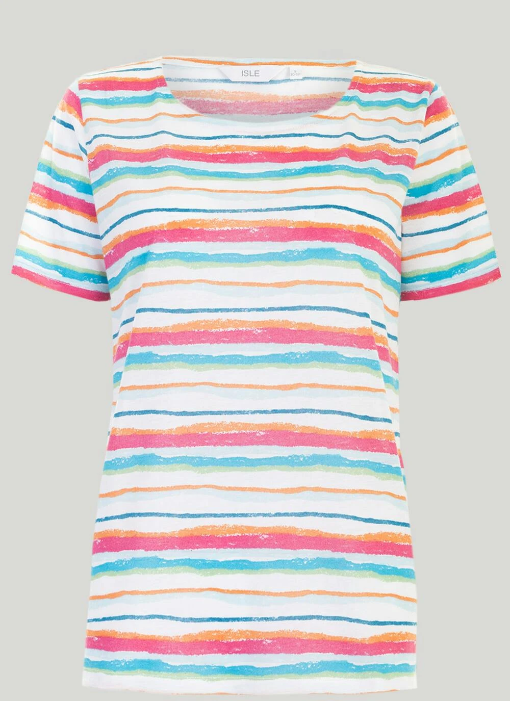 Striped Crew Neck T-Shirt 2 Striped Crew Neck T-Shirt - Image 2