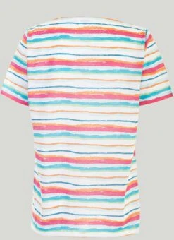 Striped Crew Neck T-Shirt 5 Striped Crew Neck T-Shirt -The Edinburgh Woollen Mill 58090pvl 14044c10778a33c