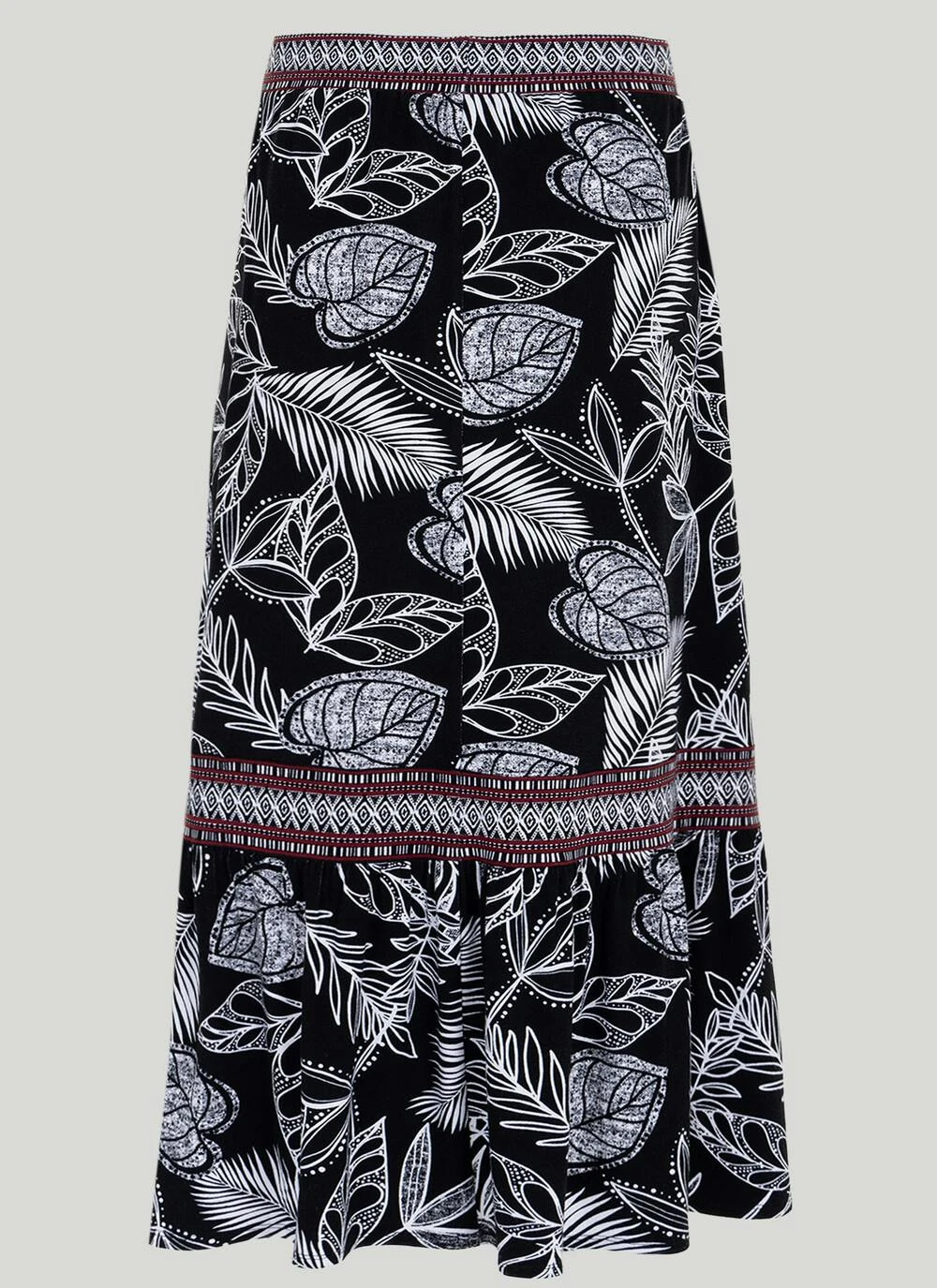 Jersey Tiered Midi Skirt 2 Jersey Tiered Midi Skirt - Image 2