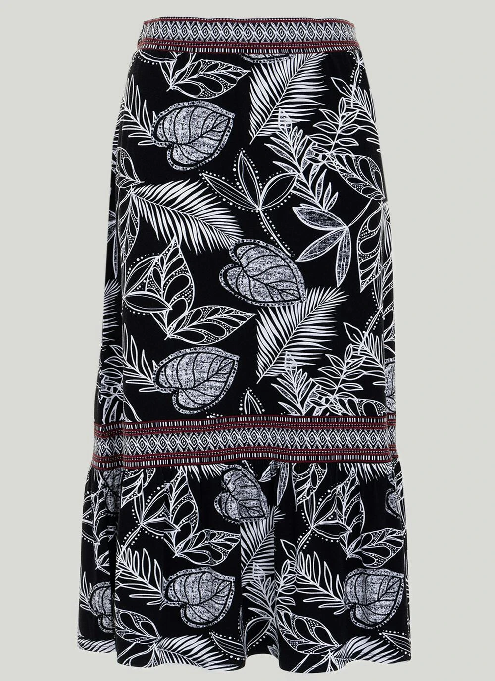 Jersey Tiered Midi Skirt 1 Jersey Tiered Midi Skirt