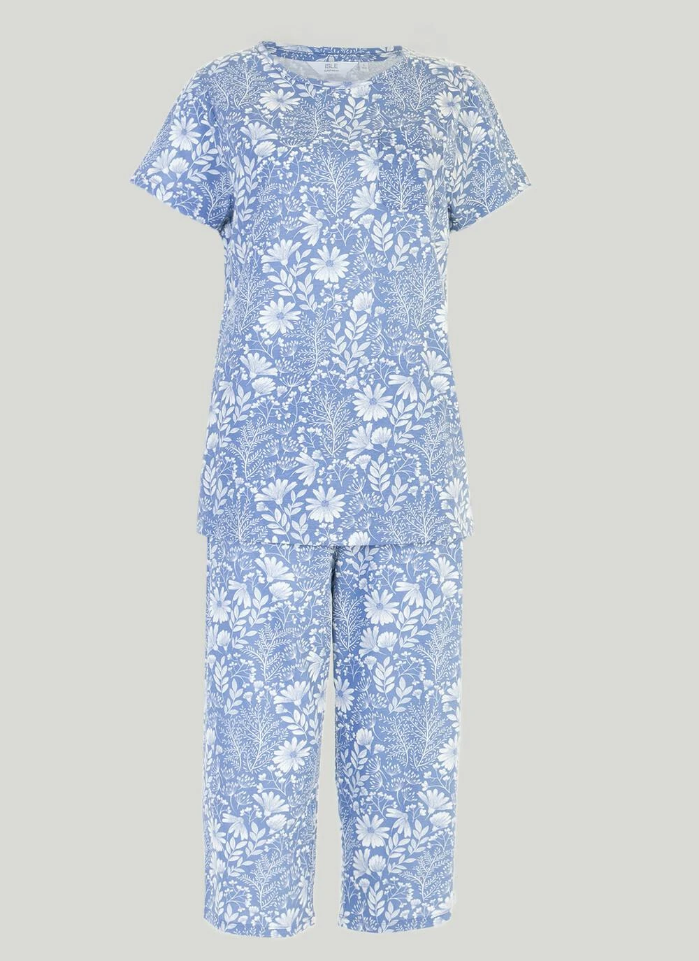 Pure Cotton Cropped Pyjama Set 3 Pure Cotton Cropped Pyjama Set - Image 3