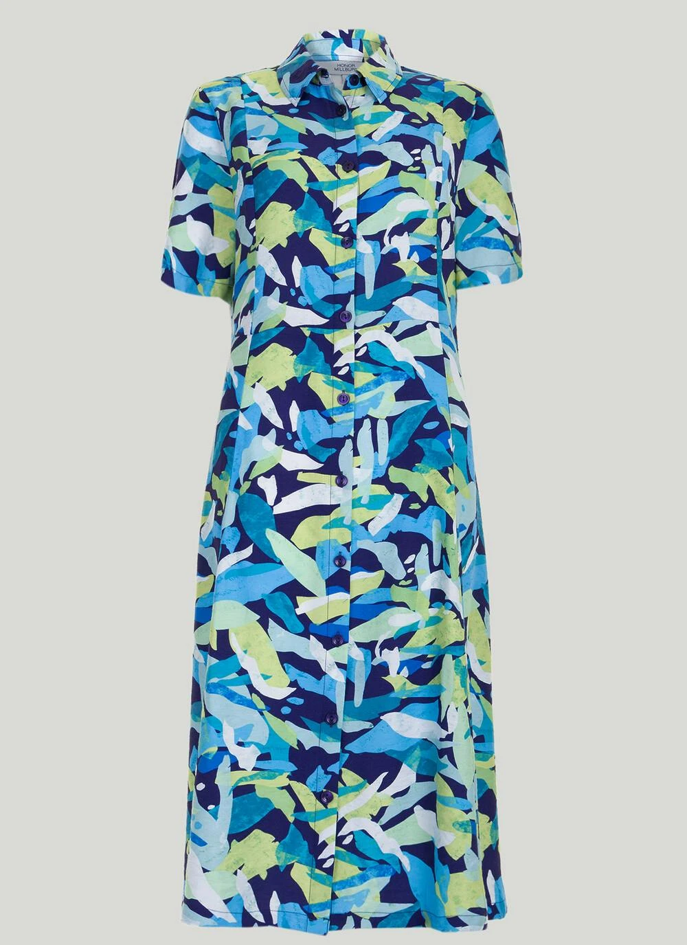 Printed Button Through Dress 2 Printed Button Through Dress - Image 2