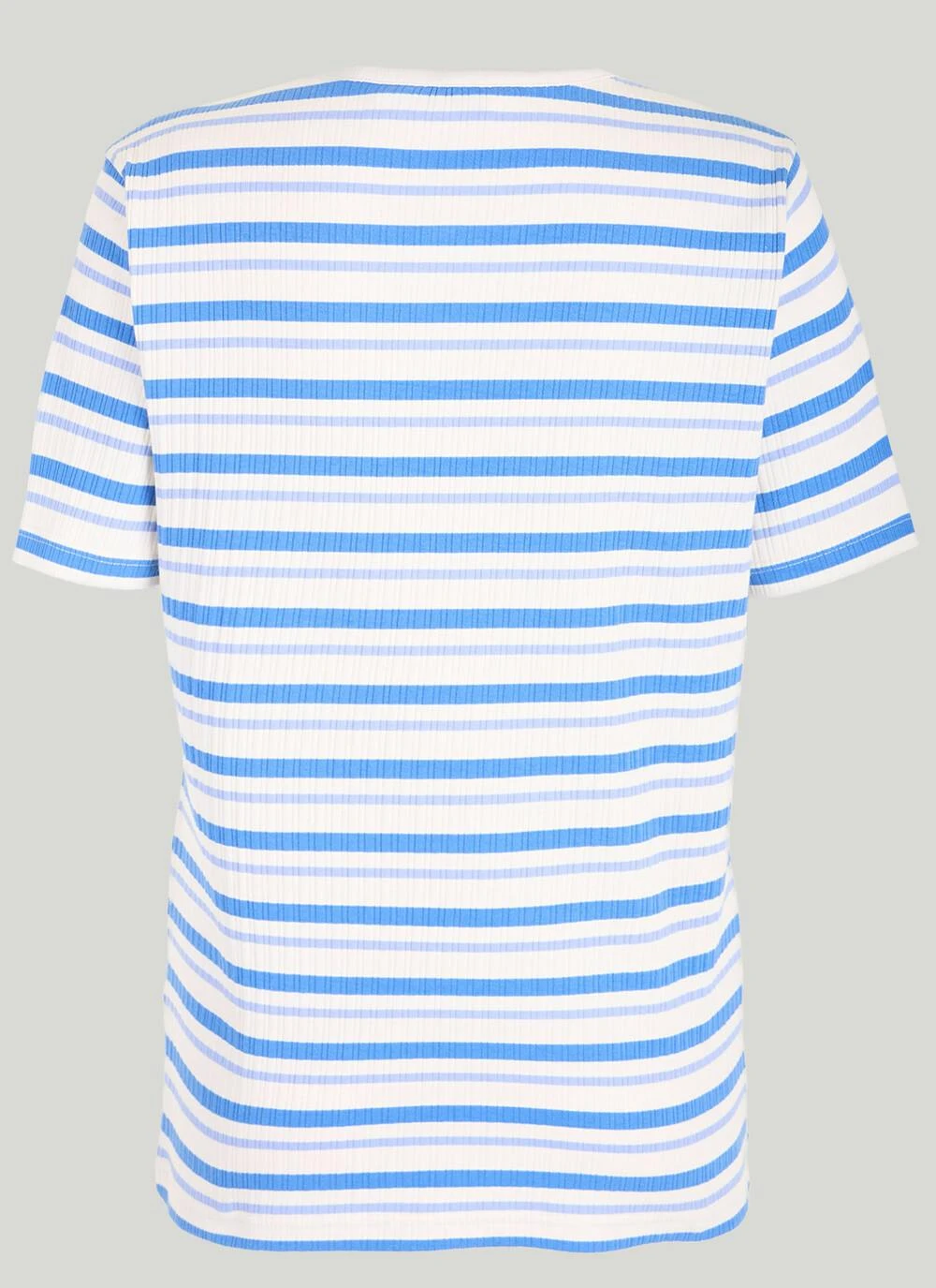 Cotton Rich Ribbed Stripe T-Shirt 2 Cotton Rich Ribbed Stripe T-Shirt - Image 2