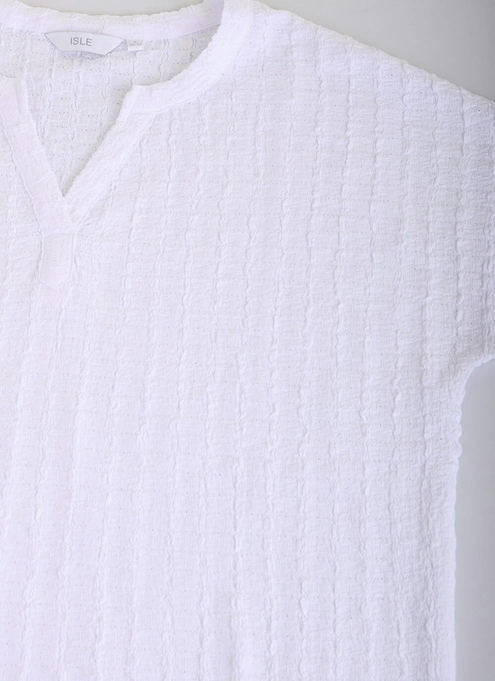 Textured Notch Neck Top 3 Textured Notch Neck Top - Image 3