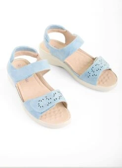 Light Blue Cushioned Strap Sandal