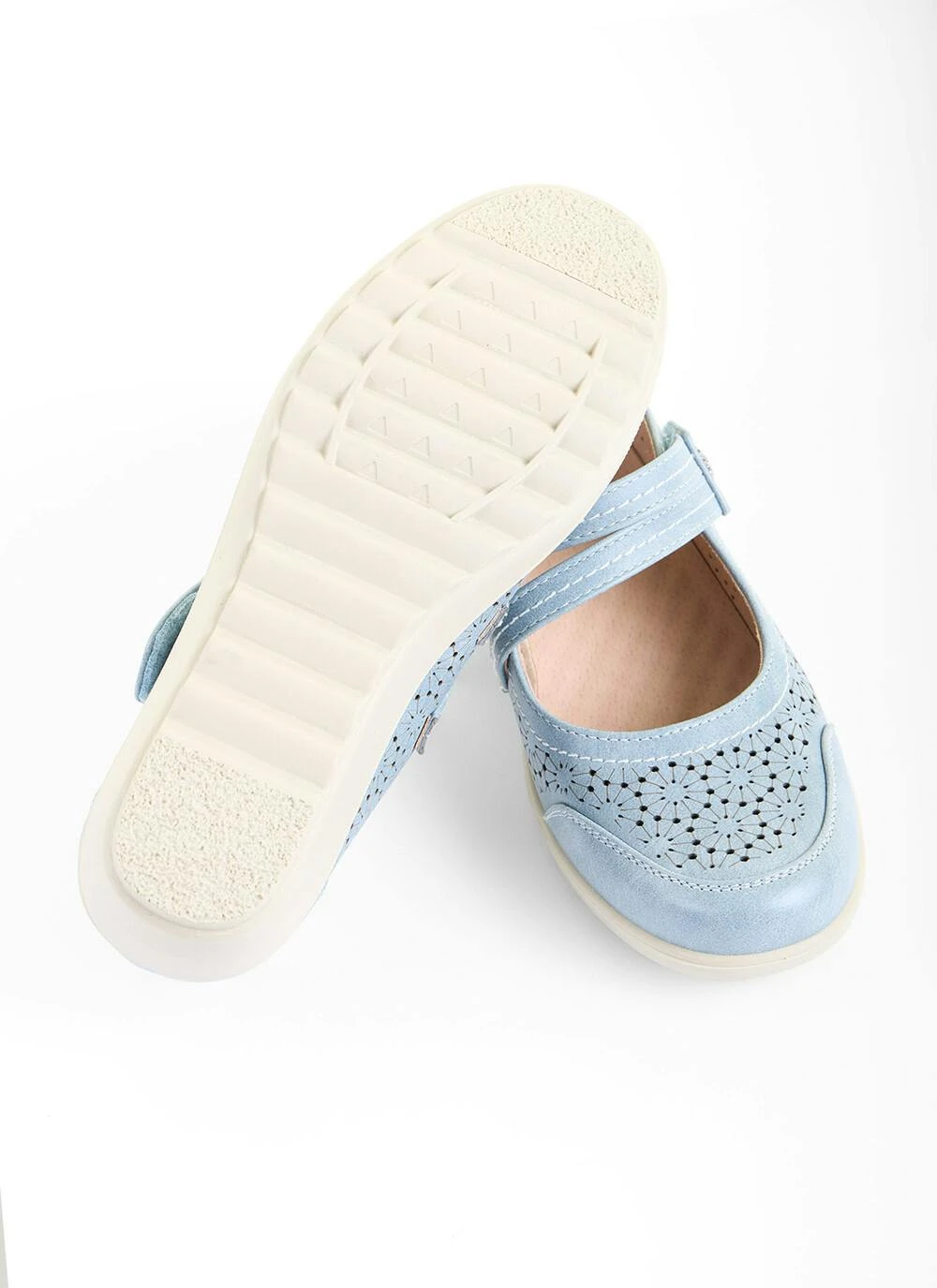 Light Blue Double Strap Mary Jane Shoes 3 Light Blue Double Strap Mary Jane Shoes - Image 3