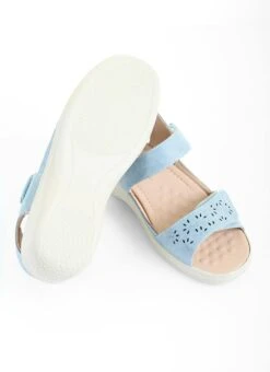 Light Blue Cushioned Strap Sandal -The Edinburgh Woollen Mill 60269pvl 4c41c844d39e331