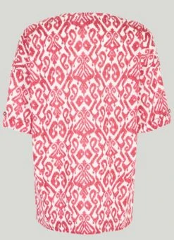 Linen Blend Print T-Shirt -The Edinburgh Woollen Mill 60402pvl bb6916cb85fd07f