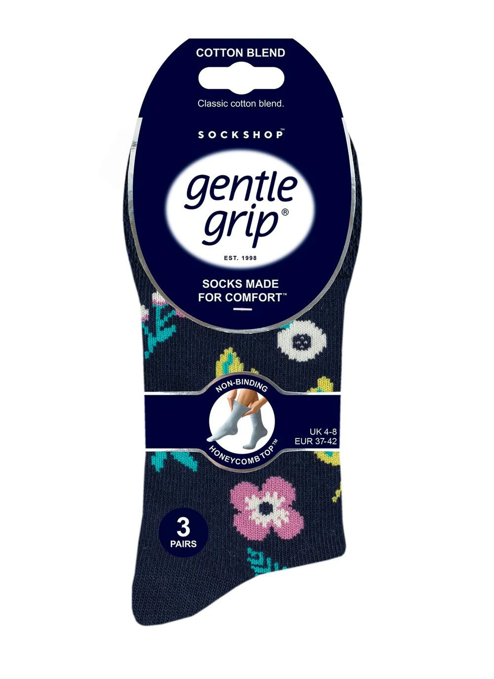 3 Pack Bohemian Floral Socks 2 3 Pack Bohemian Floral Socks - Image 2