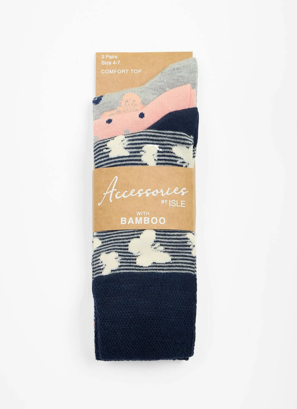 3 Pack Butterfly / Spot Bamboo Blend Socks 2 3 Pack Butterfly / Spot Bamboo Blend Socks - Image 2