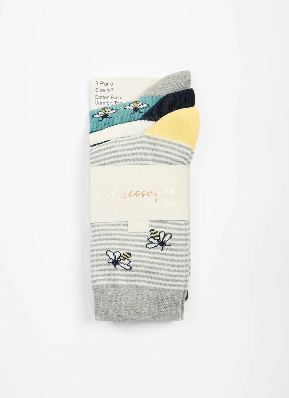 3 Pack Bees Socks 2 3 Pack Bees Socks - Image 2