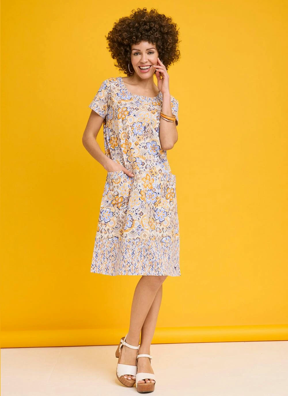 Pure Cotton Jersey Floral Print Dress 1 Pure Cotton Jersey Floral Print Dress