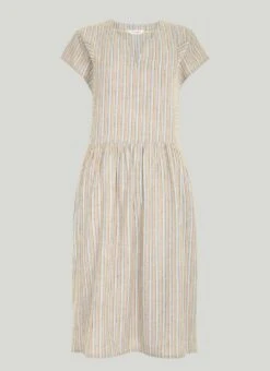 Linen Blend Stripe Midi Dress 6 Linen Blend Stripe Midi Dress -The Edinburgh Woollen Mill 60832pvl 5c40869367cc193