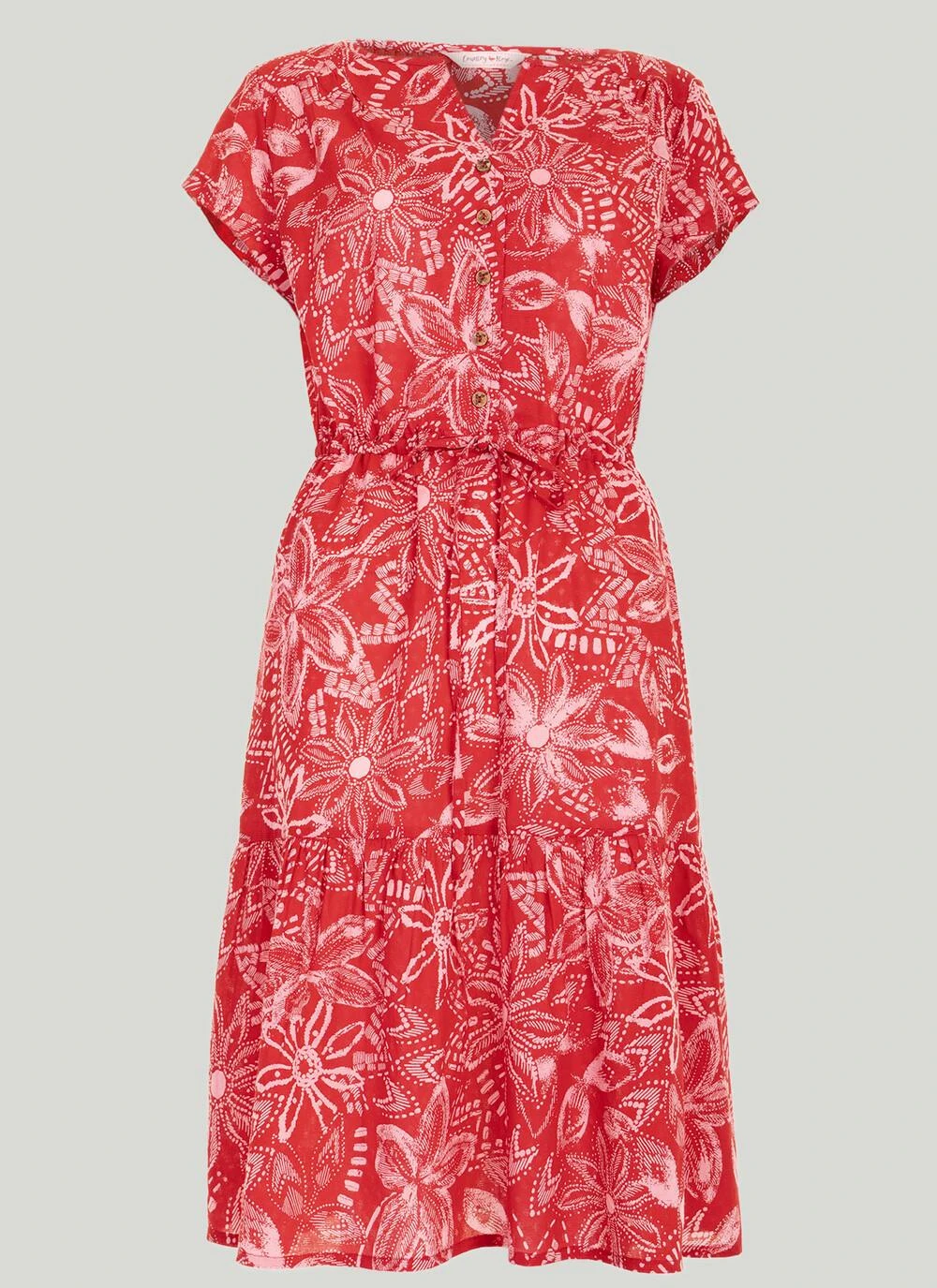 Tiered Short Sleeve Midi Dress 3 Tiered Short Sleeve Midi Dress - Image 3