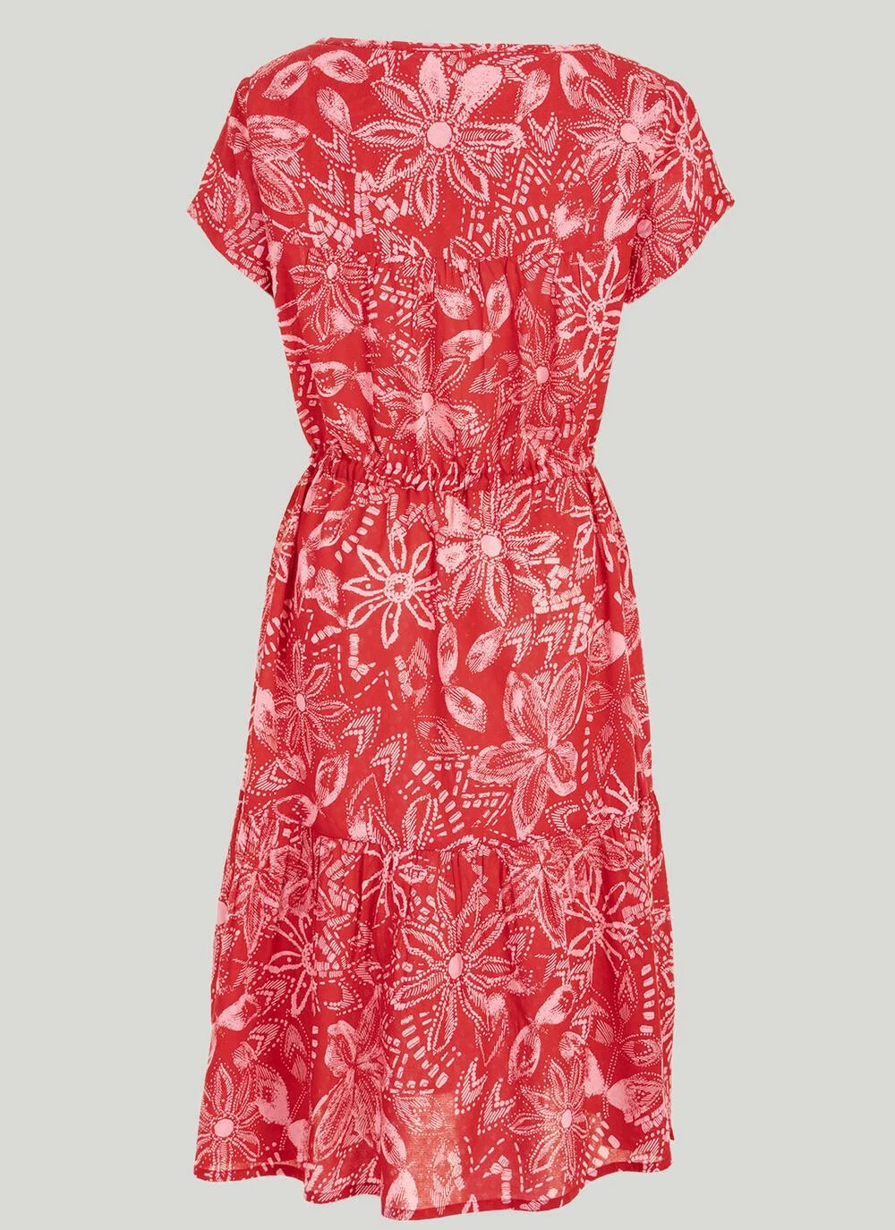 Tiered Short Sleeve Midi Dress 4 Tiered Short Sleeve Midi Dress - Image 4