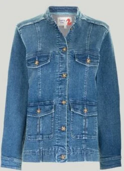 Cotton Rich Stretch Denim Jacket 7 Cotton Rich Stretch Denim Jacket -The Edinburgh Woollen Mill 60886pvl 0c06d4d0f8eabab