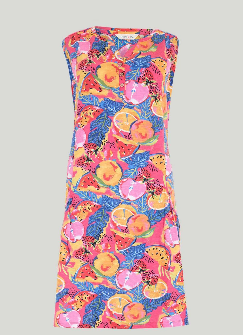 Pure Cotton Notch Neck Jersey Dress 3 Pure Cotton Notch Neck Jersey Dress - Image 3