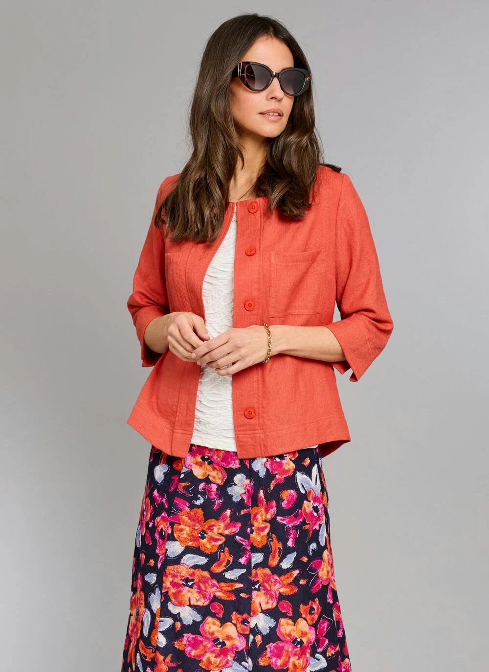 Textured Round Neck Jacket 1 Textured Round Neck Jacket