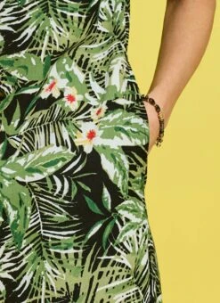 Linen Blend Embroidered Detail Midi Dress -The Edinburgh Woollen Mill 61396pvl 93cae726e3dd691