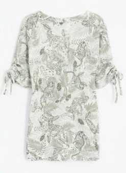 Waffle Texture Button Through T-Shirt -The Edinburgh Woollen Mill 61417pvl 0056cef6ce8cedd