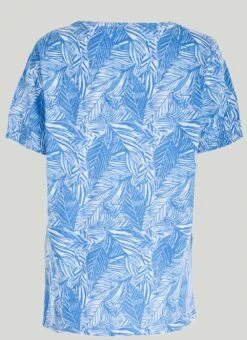 Pure Cotton Printed Notch Neck T-Shirt -The Edinburgh Woollen Mill 61485pvl 1d136e0cd97bb67