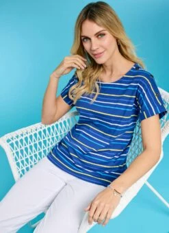 Pure Cotton Stripe T-Shirt