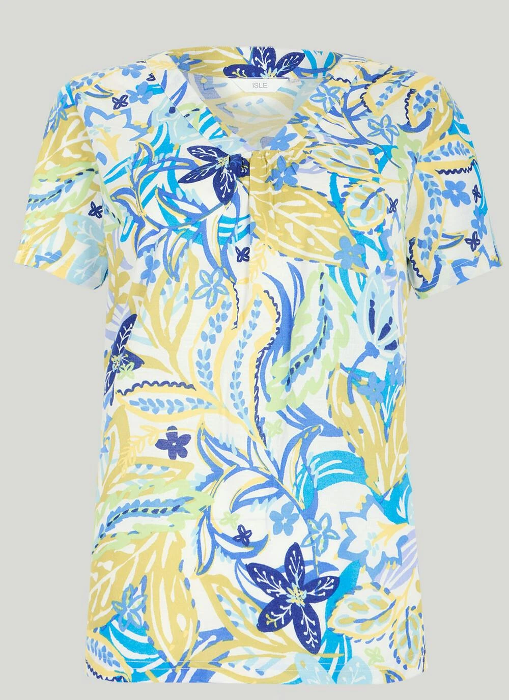 Printed V Neck T-Shirt 2 Printed V Neck T-Shirt - Image 2