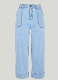 Wide Leg Cropped Jeans -The Edinburgh Woollen Mill 61756pvl a63593d54818692