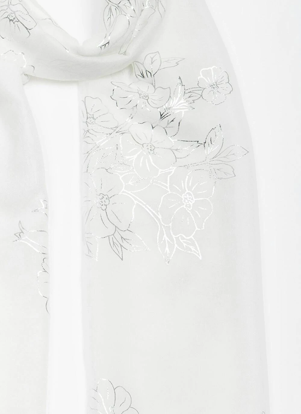 Floral Foil Print Scarf 2 Floral Foil Print Scarf - Image 2