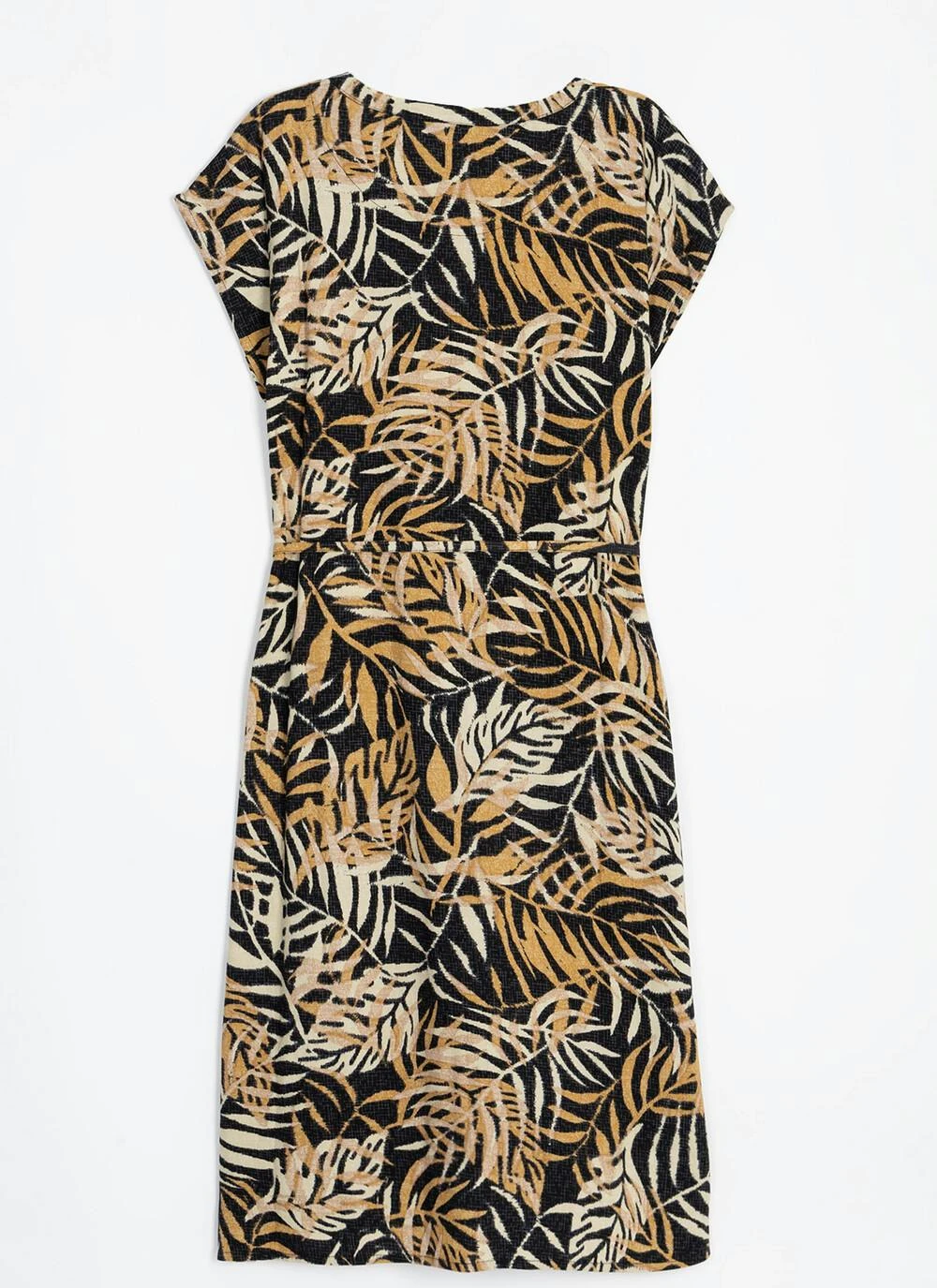 Linen Blend Tie Detail Dress 4 Linen Blend Tie Detail Dress - Image 4