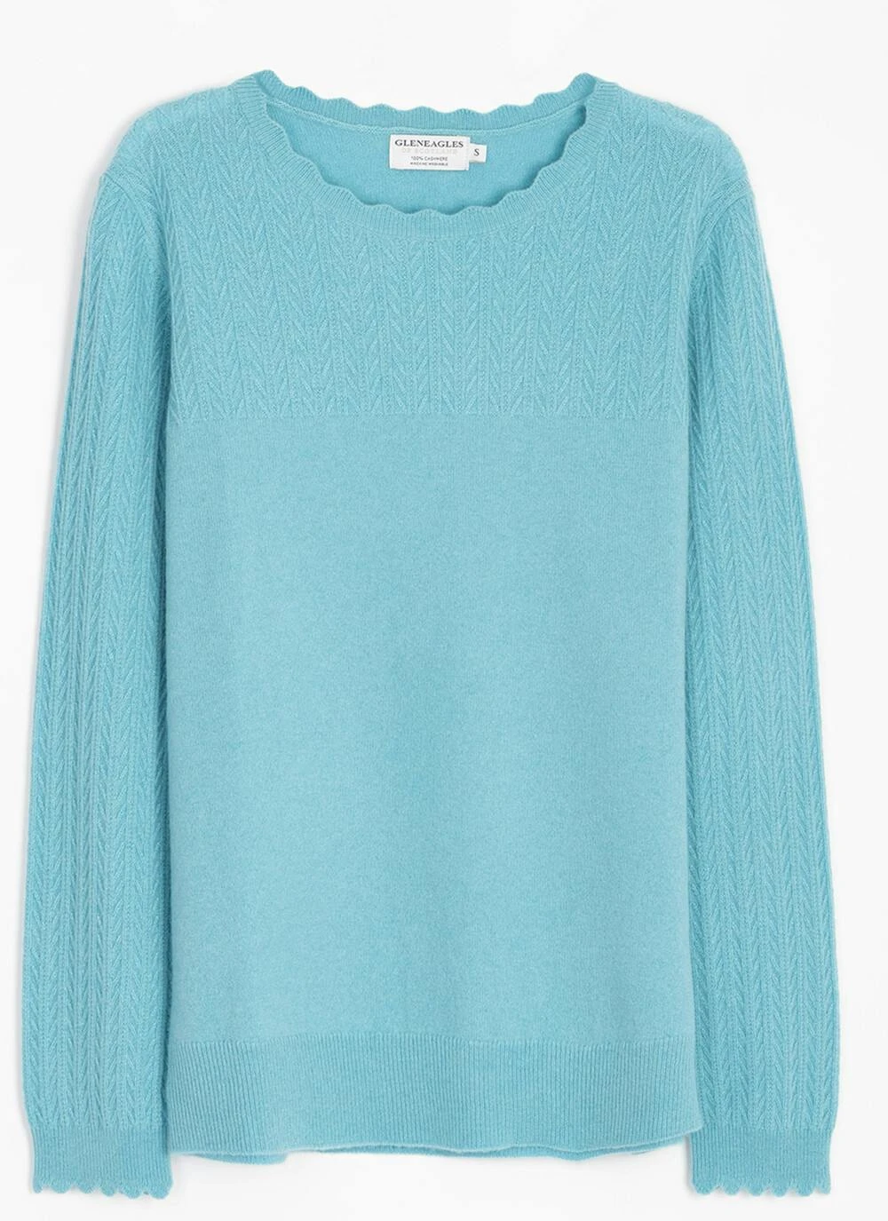 Cashmere Textured Yoke Jumper 1 Cashmere Textured Yoke Jumper