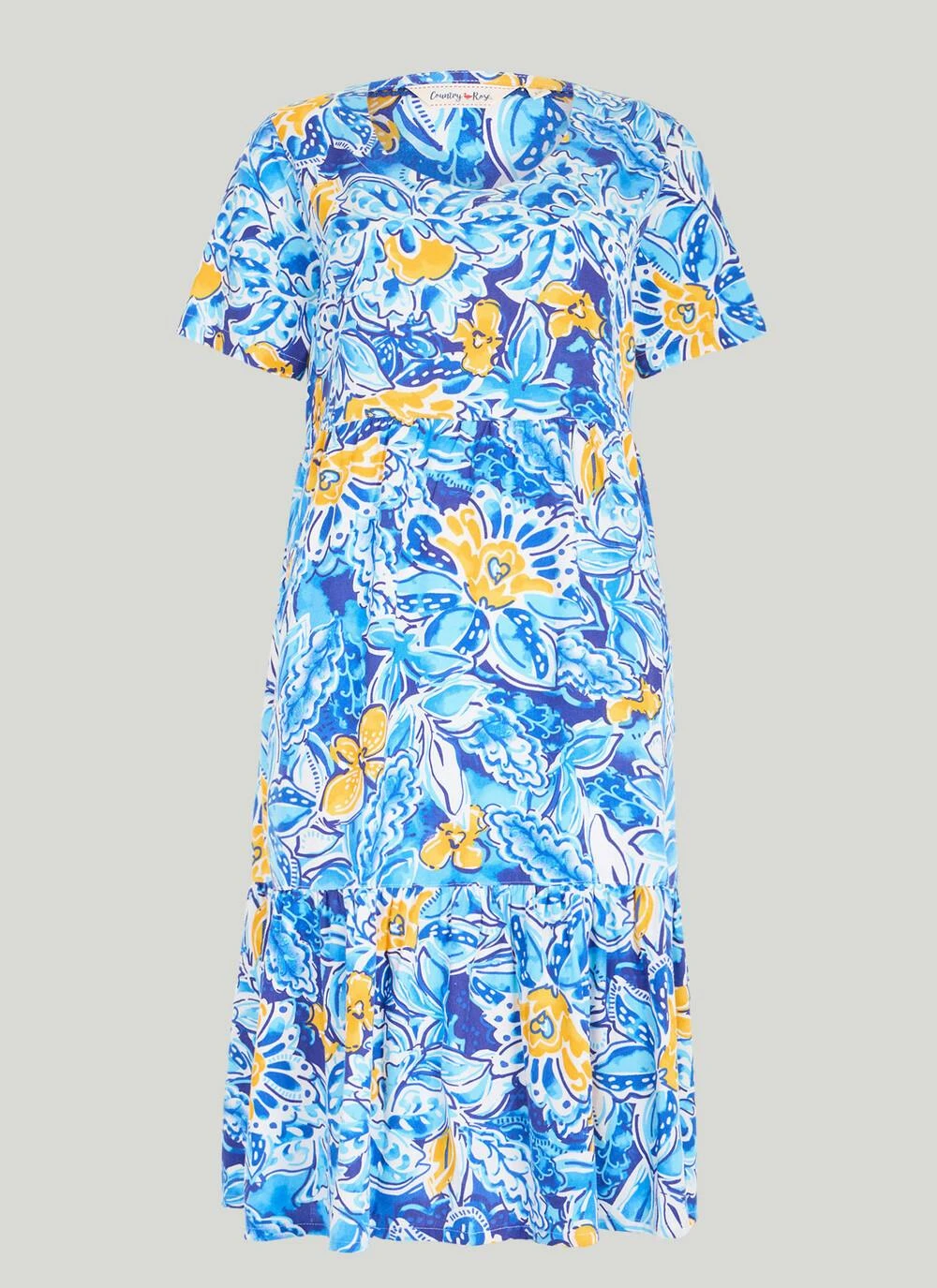 Linen Blend Tiered Shift Dress 3 Linen Blend Tiered Shift Dress - Image 3