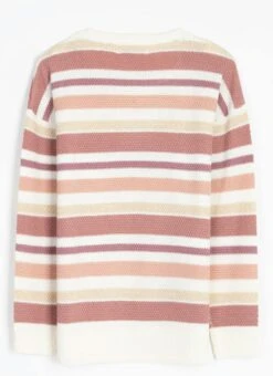Textured Crew Neck Striped Jumper 7 Textured Crew Neck Striped Jumper -The Edinburgh Woollen Mill 62099pvl deb4effdf1c3b13