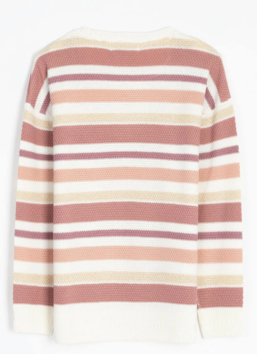 Textured Crew Neck Striped Jumper 4 Textured Crew Neck Striped Jumper - Image 4
