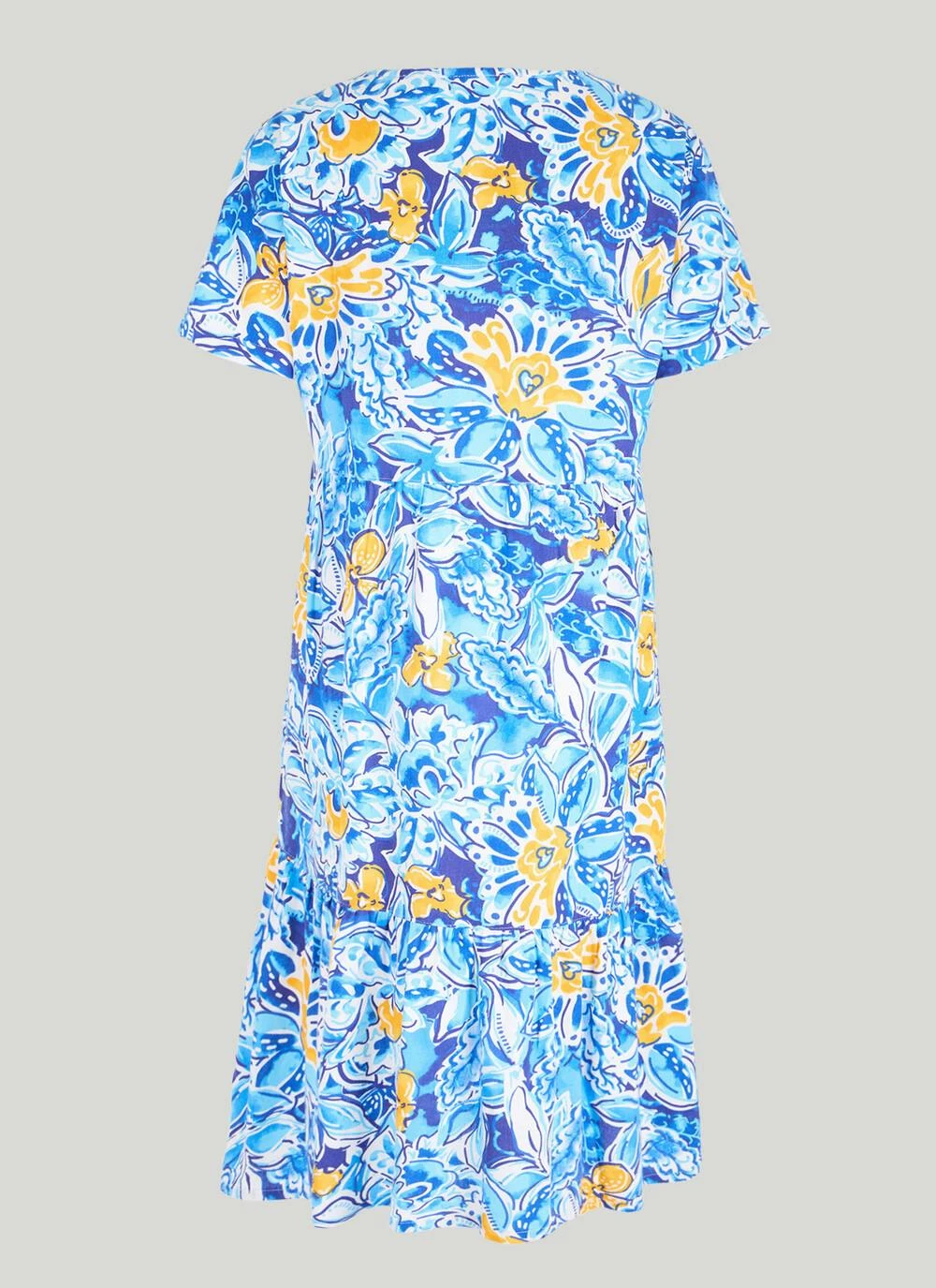 Linen Blend Tiered Shift Dress 4 Linen Blend Tiered Shift Dress - Image 4