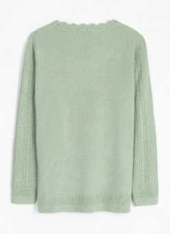 Cable Knit Scallop Edge Crew Neck Jumper 11 Cable Knit Scallop Edge Crew Neck Jumper -The Edinburgh Woollen Mill 62157pvl e1d041d4c4a02be