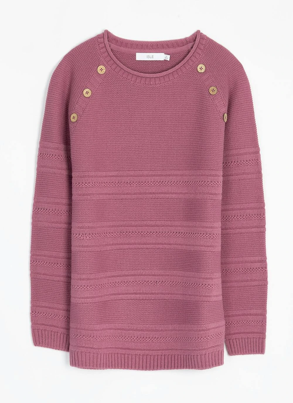 Button Detail Crew Neck Jumper 1 Button Detail Crew Neck Jumper