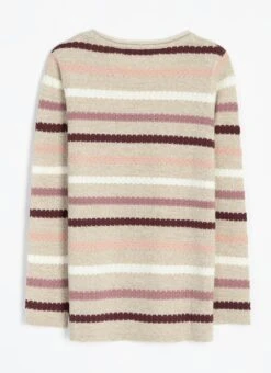 Textured Stitch Striped Crew Neck Jumper 7 Textured Stitch Striped Crew Neck Jumper -The Edinburgh Woollen Mill 62246pvl cfc6790ad0e26f4