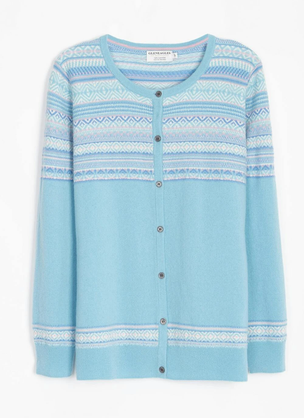 Cashmere Fairisle Yoke Cardigan 3 Cashmere Fairisle Yoke Cardigan - Image 3