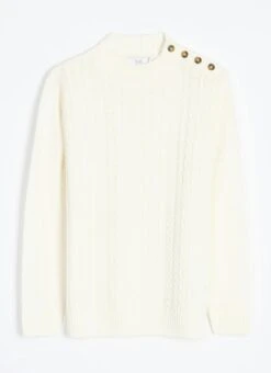 Button Detail Turtle Neck Jumper 8 Button Detail Turtle Neck Jumper -The Edinburgh Woollen Mill 62350pvl 0e907cb3aae99ec